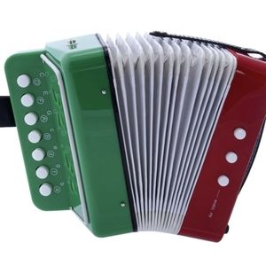 Child's Button Accordion Mexican Flag Colors